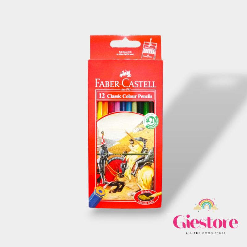 

Pensil Warna FABER CASTELL 12 Warna 115852 Panjang/Pensil Mewarnai/Coloring/Classic Colour Pencils