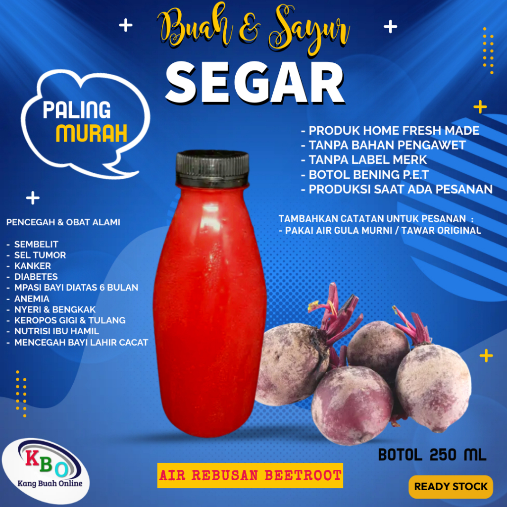 

Juice Jus Sari Ekstrak Buah Bitrut Beetroot Beet Bit Root Rut Bitroot Segar