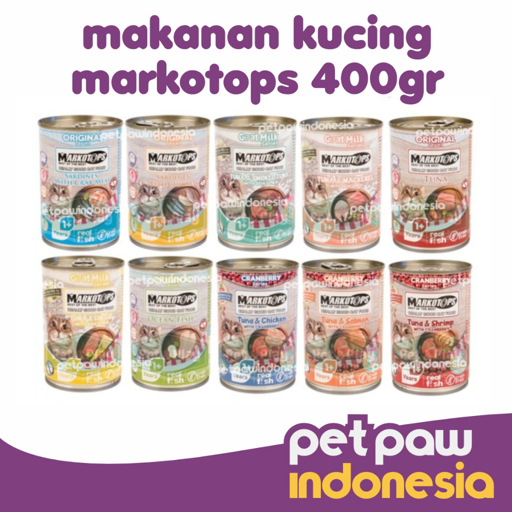 Makanan Kucing Basah Kaleng Markotop 400GR Cat Food Wet