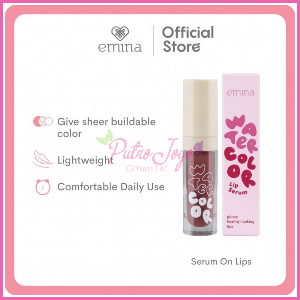EMINA Lip Mask Sleeping Mask & Watercolor Lip Serum | Lip Mask | Lip Serum | Perawatan Bibir | BPOM