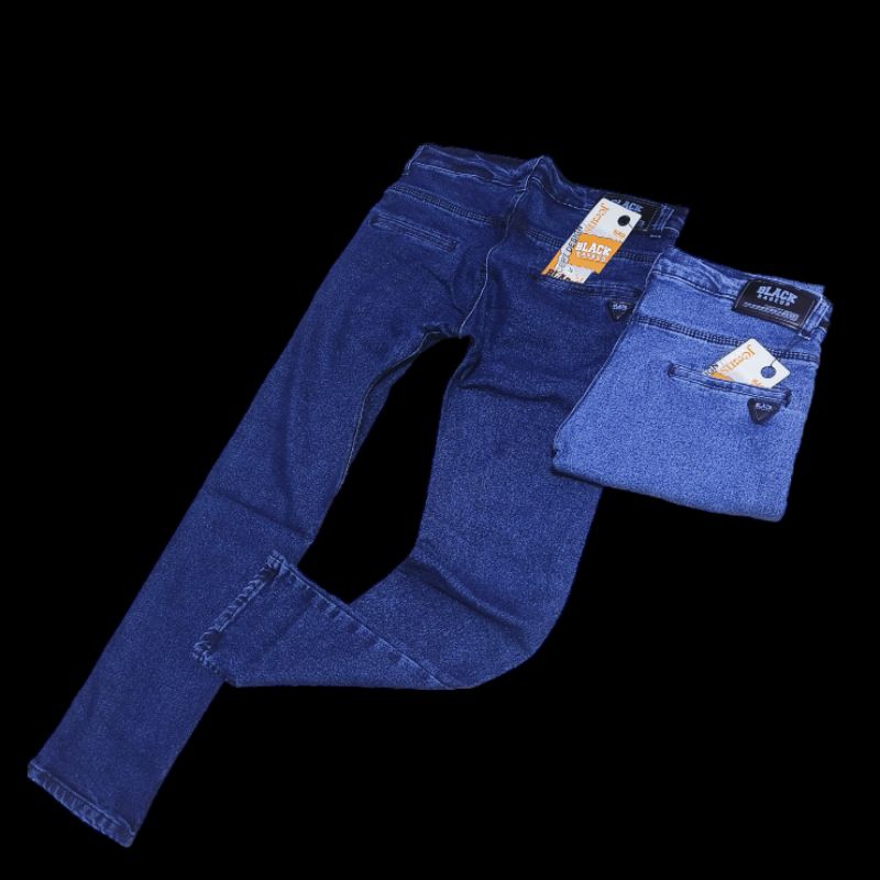 celana jeans black Bageur kantong bobok panjang