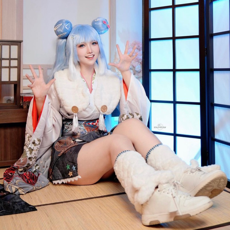 【Lolicos】Ready Kobo Kanaeru Kimono Cosplay Costume New Skin Hololive Vtuber Kostum Wig