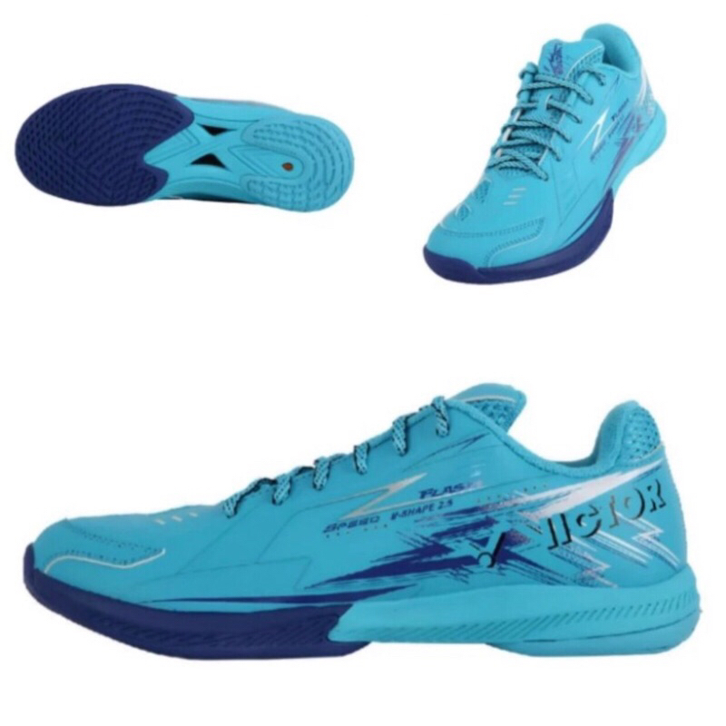 Sepatu Badminton Victor Flash M blue light junior Original