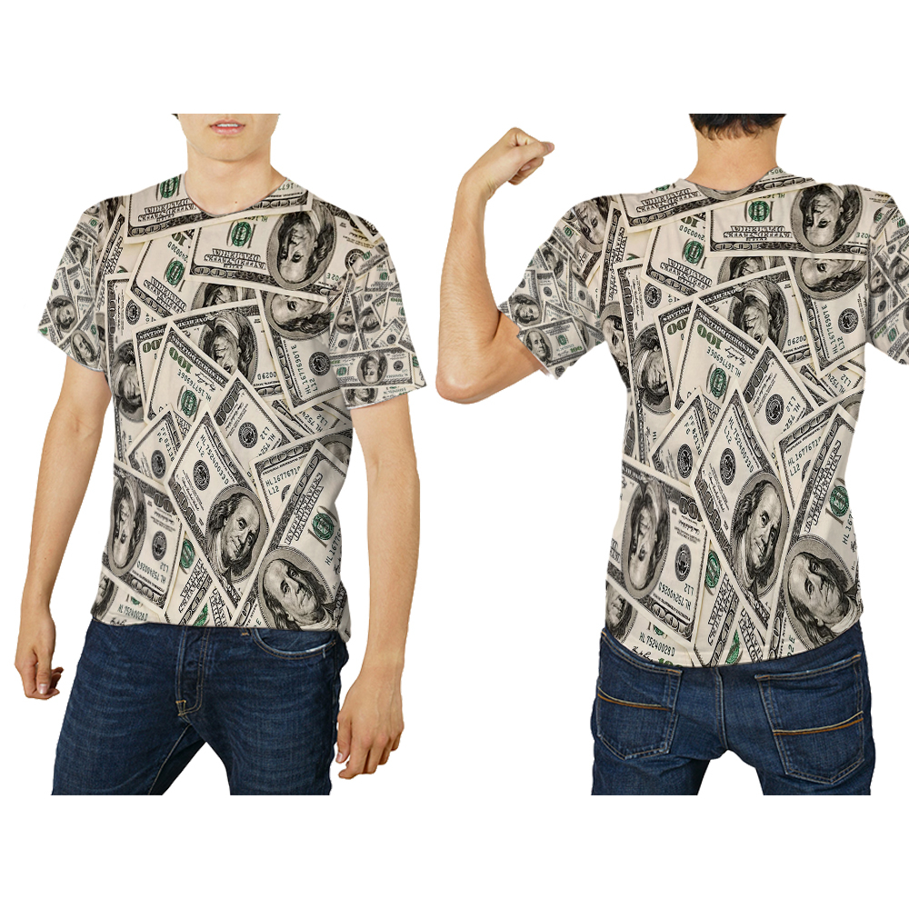 Baju MATA UANG DOLLAR // Kaos Baju 100 Dollar USA Mata Uang Keren Fullprint Custom