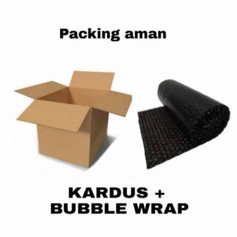 

tambahan packing bubble warp dan kardus