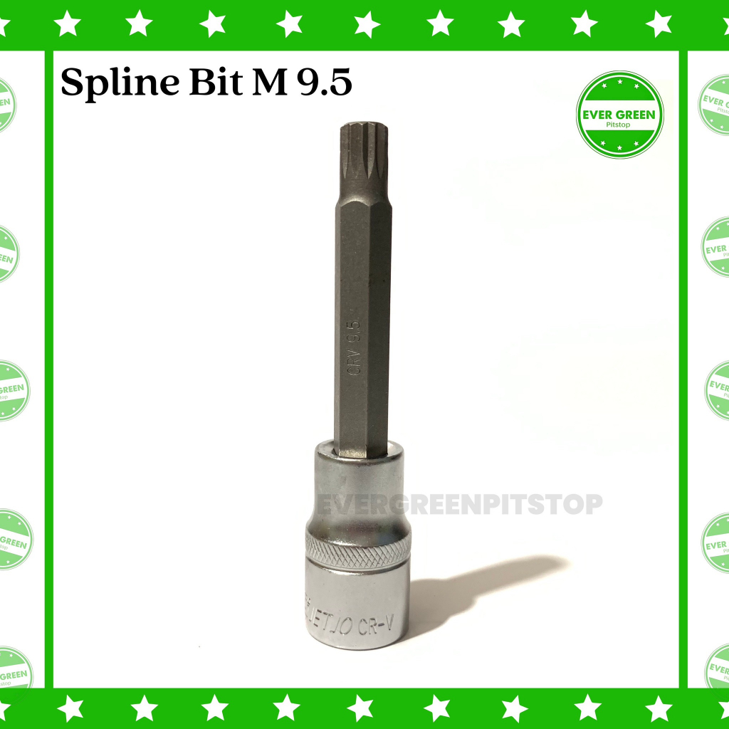 Splin Bit M9.5 Mata Kunci Sok Bintang Segi Duabelas Spline Bit Socket Avanza Kunci Sok Bintang 12