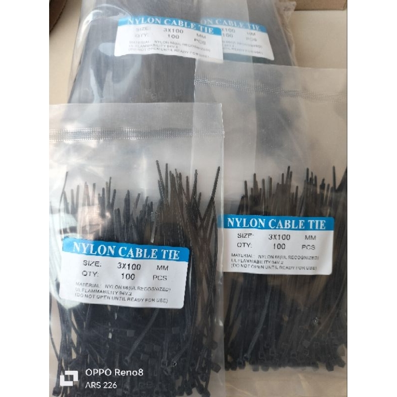 

NYLON CABLE TIE 3X100 HITAM PER 100PCS