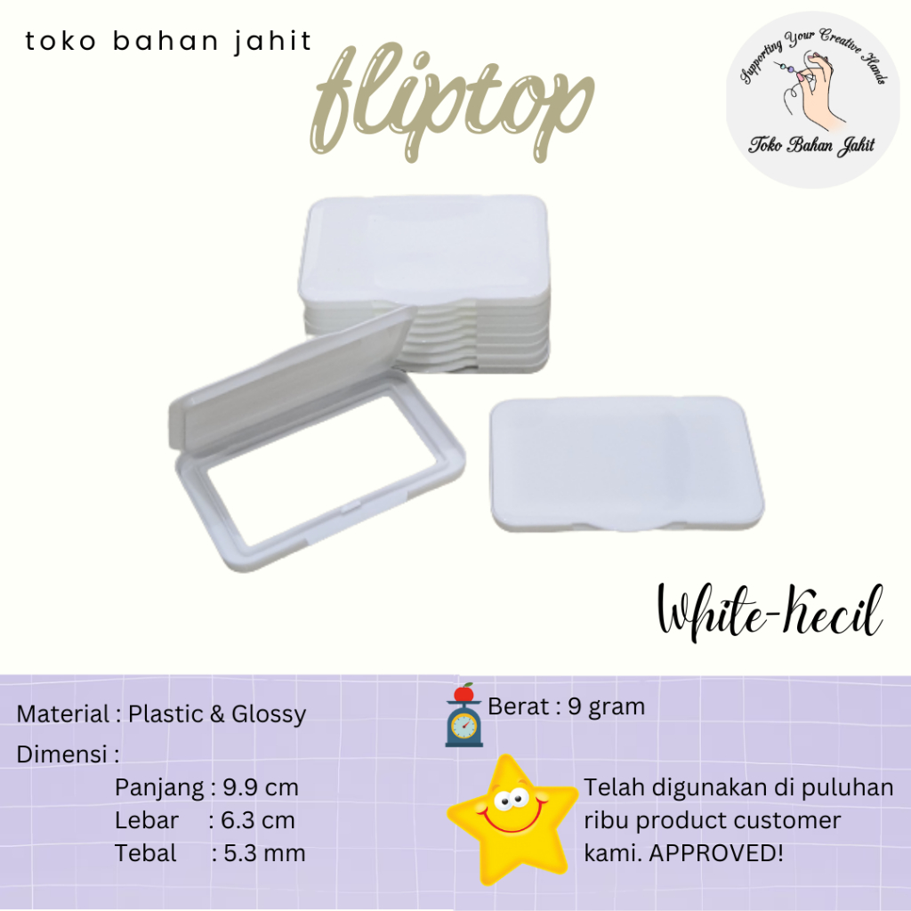 Tutup Tissue Basah Kecil / Fliptop Tissue / Cover Tissue Basah