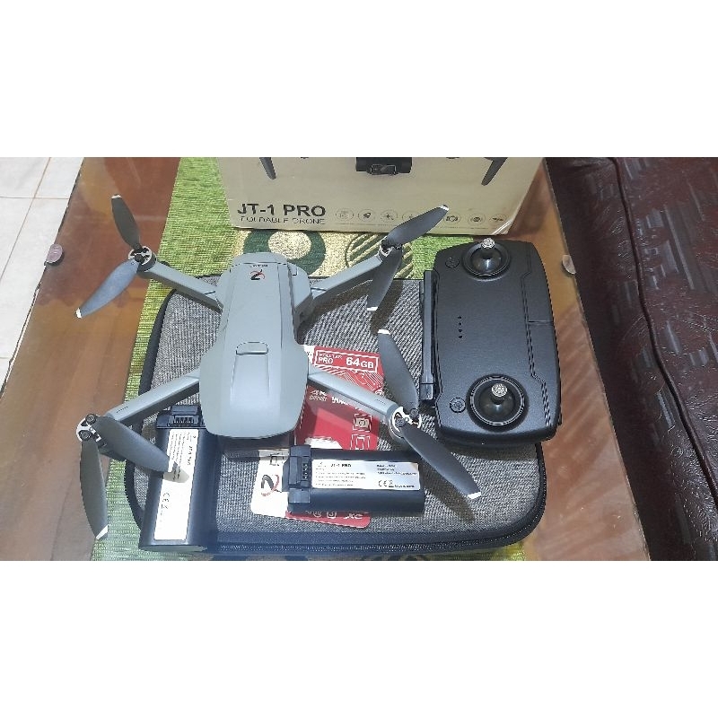 POLLTAR JT-1 PRO Drone GPS 2-Axis Gimbal 4K, 2 Battery