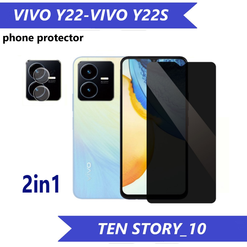 VIVO 2 IN 1//Tempered Glass Vivo Y22 Y16 Y02s Y22s Y77 Y77e Y35//ANTI GORES VIVO//TEMPERET GLAS VIVO