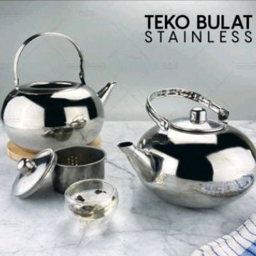 TEKO BULAT STAINLESS STEEL, TEKO CERET TEH + SARINGAN