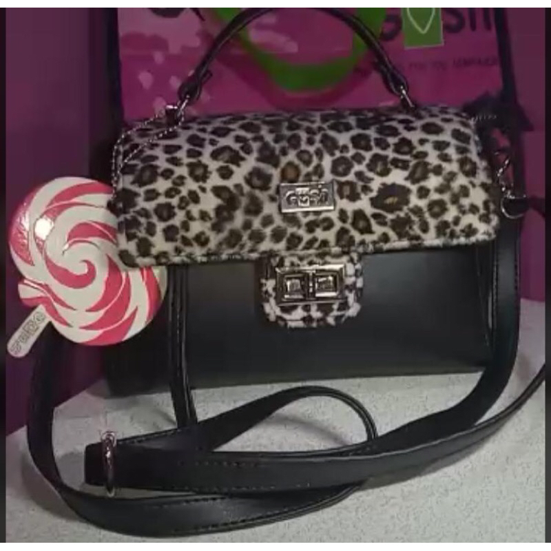 Tas gosh hitam leopard