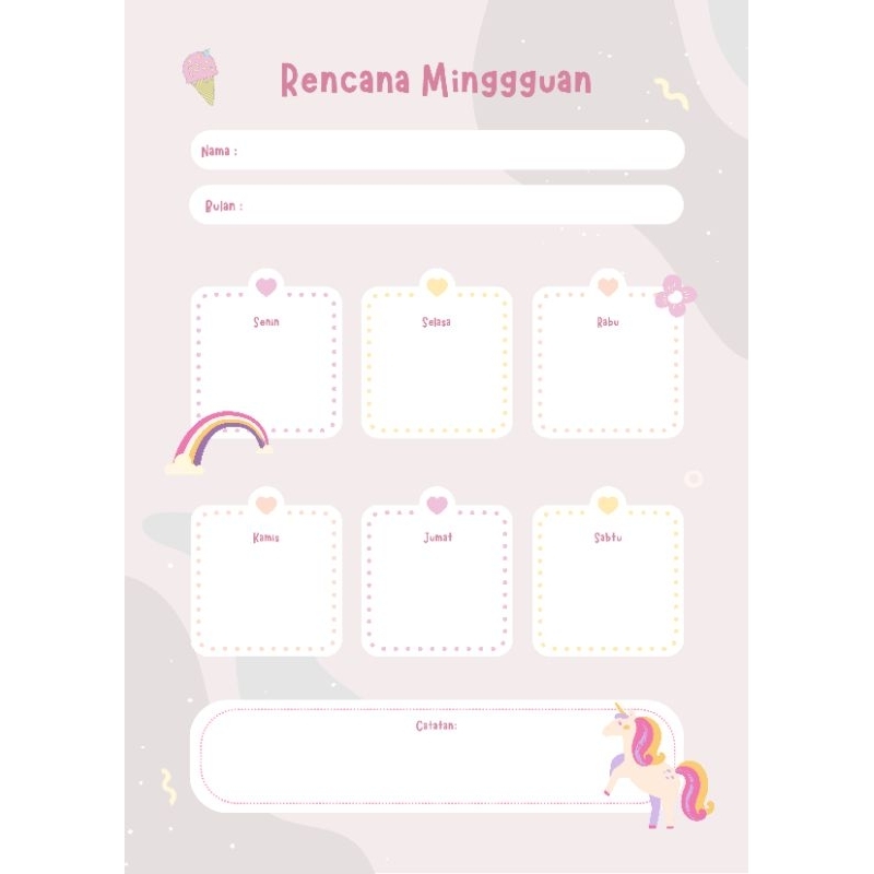 

STICKER DAILY PLANNER A6
