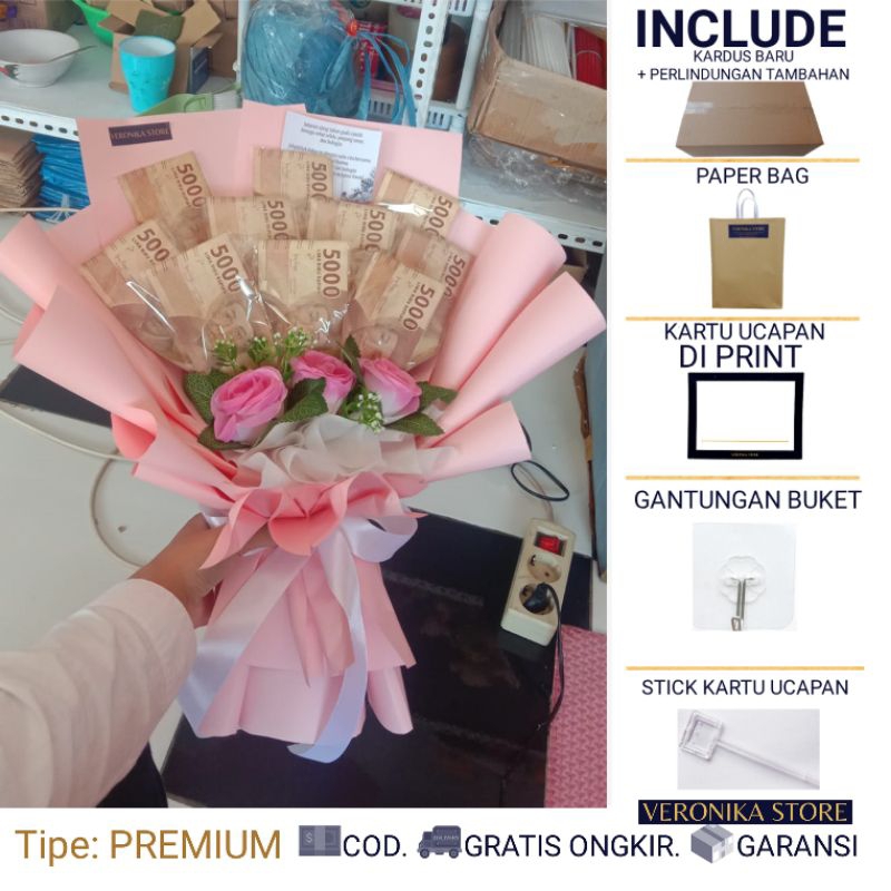 BUKET UANG HALAL NON RIBA – AERA - BUCKET UANG  - MONEY BOUQUET ULANG TAHUN - BUKET JAJANAN BUKET WI