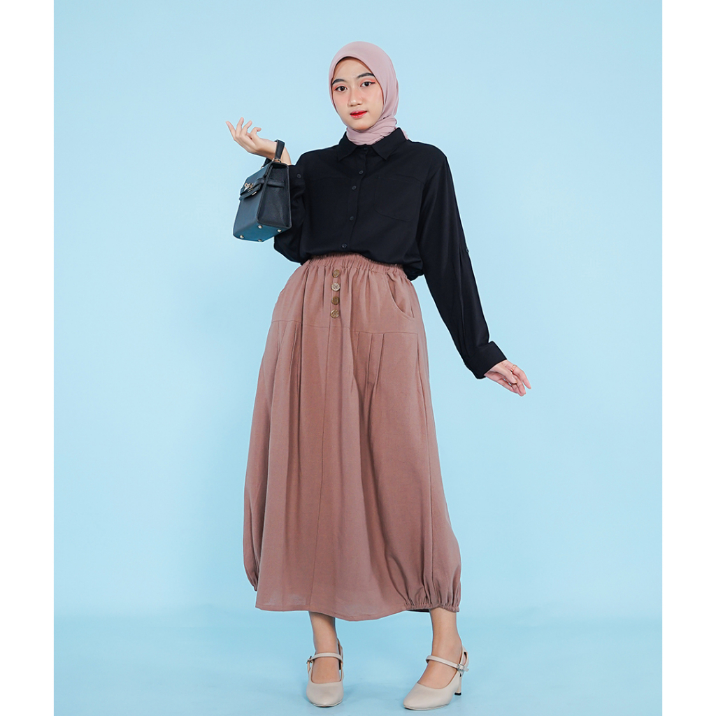Salmimi | Vena Skirt | Fumiko Linen Crepe | Skirt & Bawahan