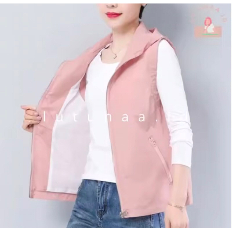 lutunaa.id JAKET ROMPI WANITA HOODIE ROMPI CW STYLE KOREA