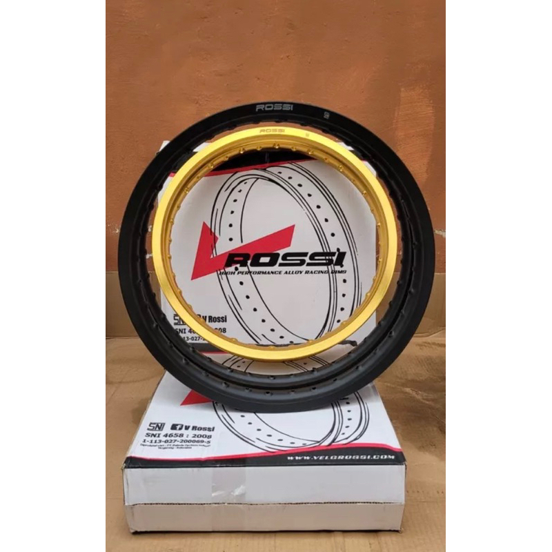 Velg ROSSI WM ring 14 140 160 185 215 250 Velg ring 14 Htm Gold Red SNI