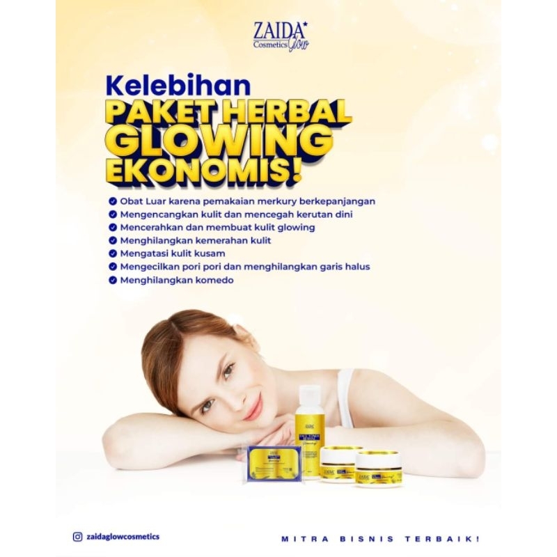 Cream Herbal Glowing Zaida Ekonomis
