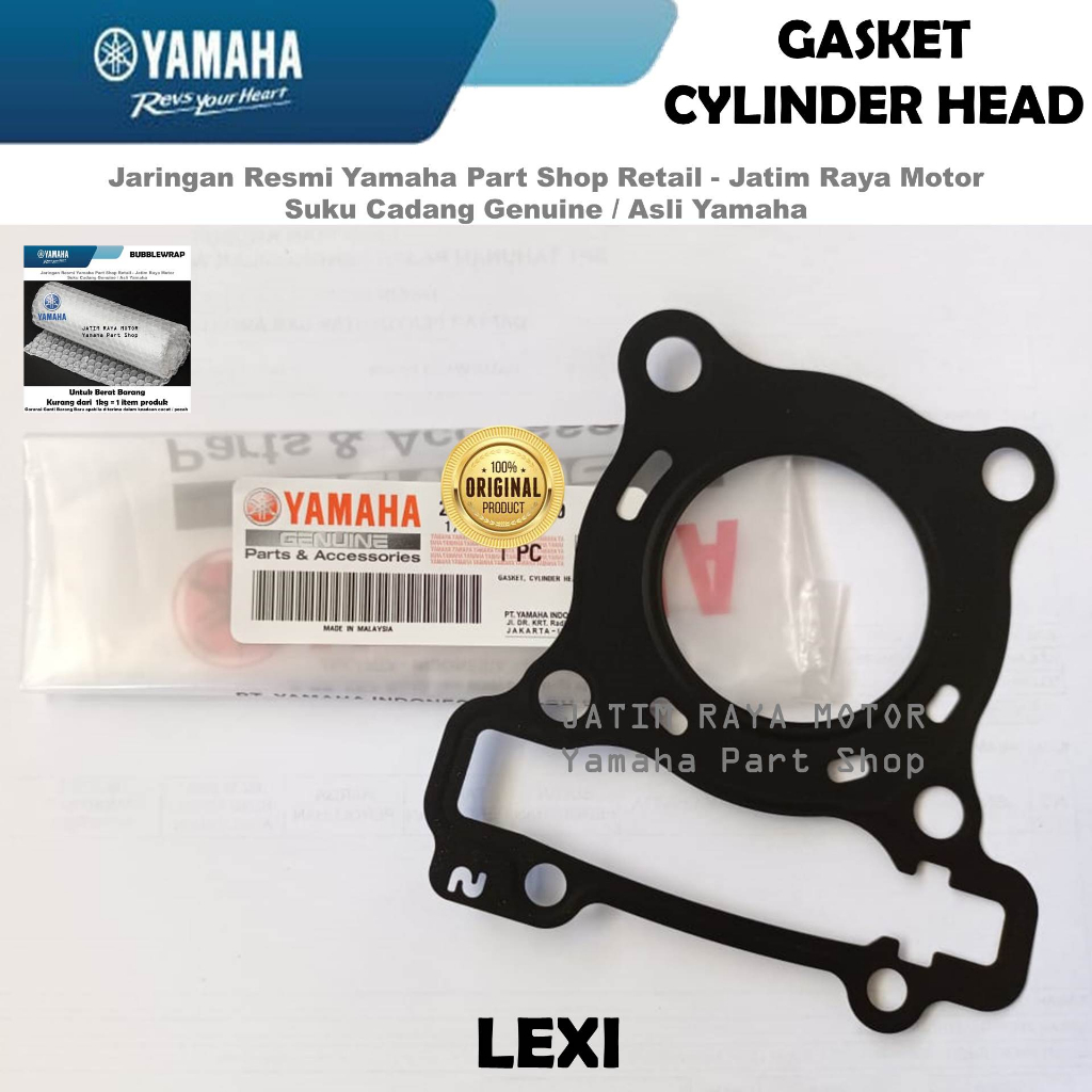 Gasket Cylinder Head Packing Pak Kop Lexi Asli Original Yamaha Surabaya