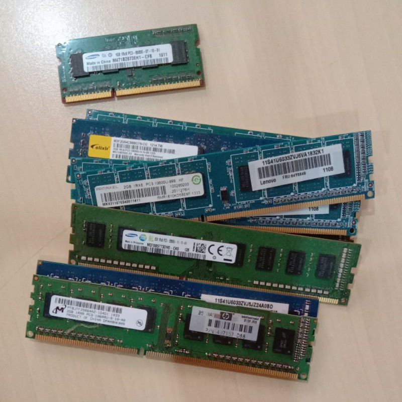 RAM DDR3 2GB 1RX8 PC3 10600U,12800U