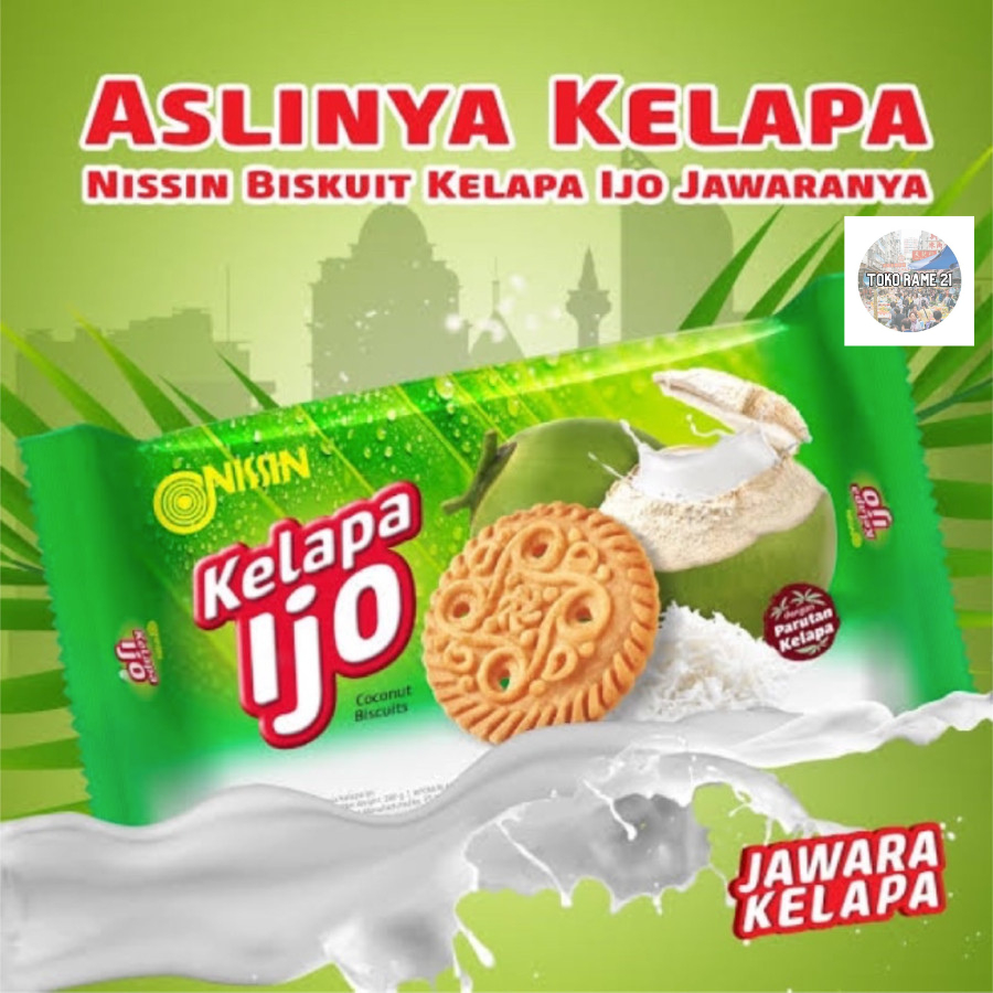 

Nissin Biskuit Kelapa Ijo 280 gr Nissin Coconut Biscuit 280 gr