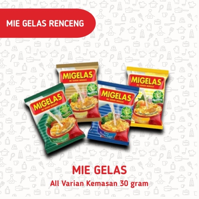 

Mie Gelas Renceng 1 pack isi 10 / Mie Gelas Renceng Soto Baso Kari Ayam 30gr