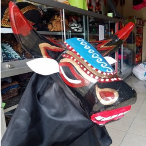 CUCI GUDANG mainan kepala banteng Banteng Bantengan Kuda Lumping / banteng anak spesial / kain bnten