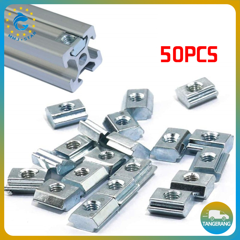 50Pcs M5 T Sliding Nut For Aluminum Profile/T Sliding Nut