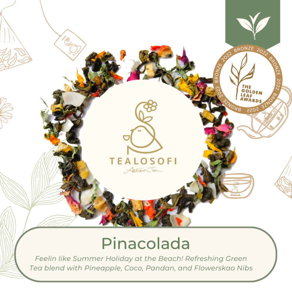

Pinacolada Tea Blend - Tealosofi Artisan Green Tea - Ice Tea Nanas Teh