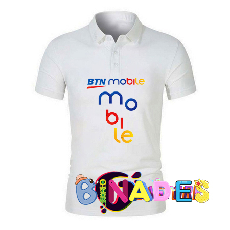 JUAL Baju kerah model POLO T-shirts BANK BTN MOBILE BANKING BUMN - 04 BINADES