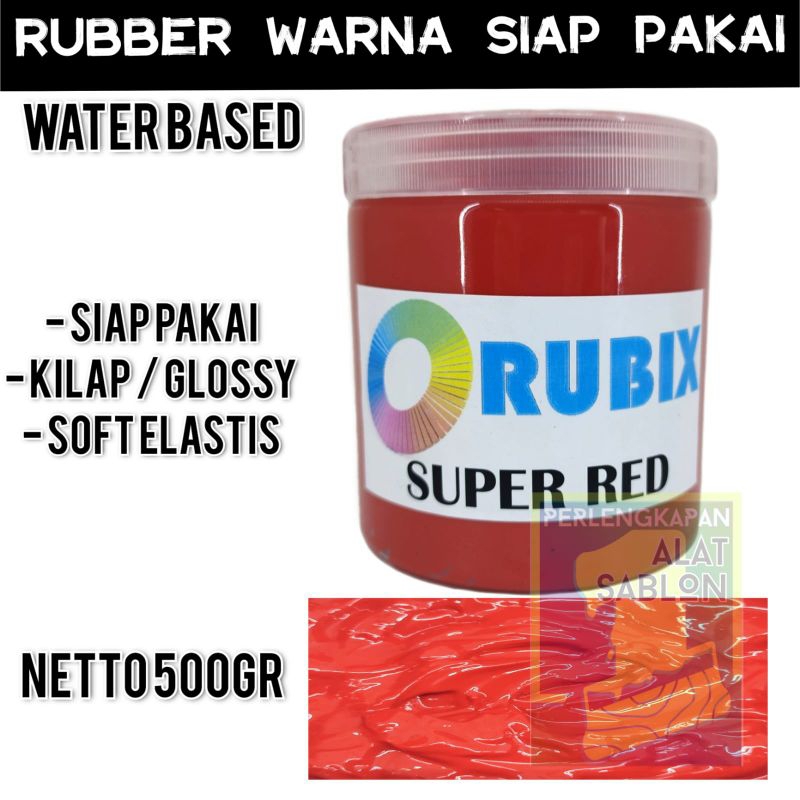 

RUBBER GL PASTA CAT AKRILIK WARNA SUPER RED 500GR