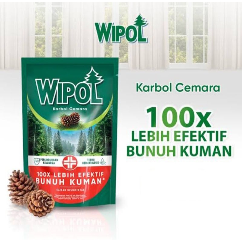 Wipol Pembersih Lantai Karbol Cemara Wipol Botol & Wipol Reffil