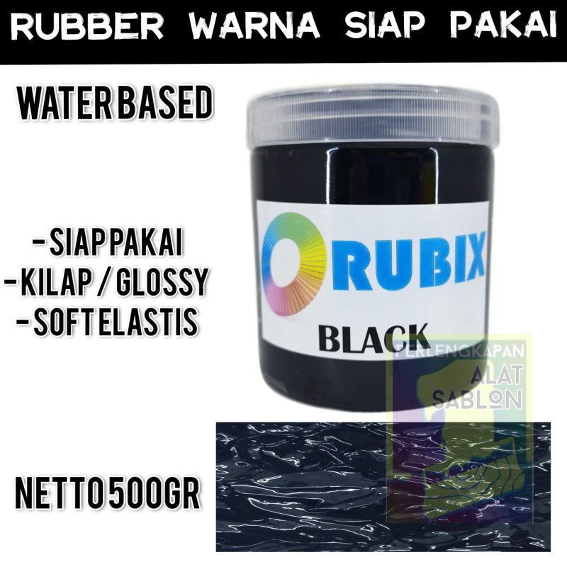 

RUBBER GL PASTA CAT AKRILIK WARNA BLACK 500GR