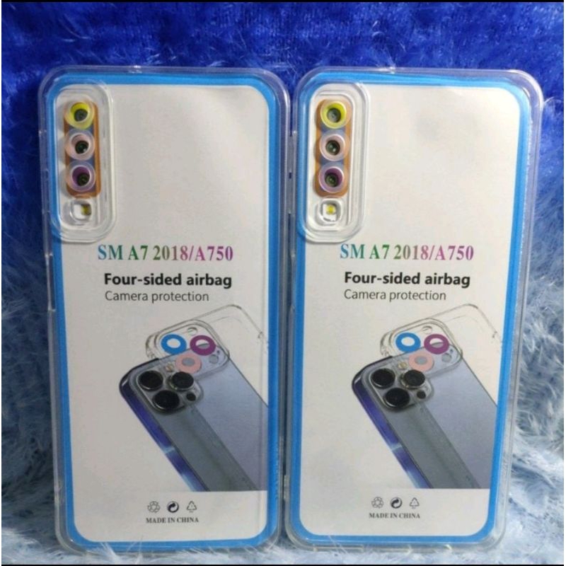 SOFTCASE BENING SAMSUNG A7 2018 / A750 CASE CLEAR SPACE TPU SLIKON TRANSPARAN+PELINDUNG CAMERA BELAK