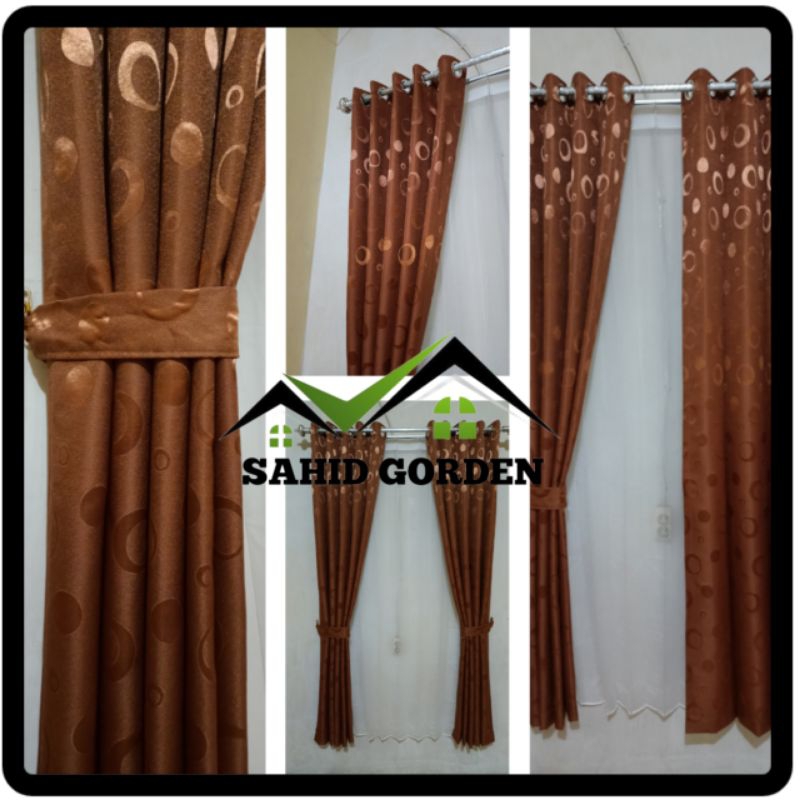 Gorden motif polkadot Minimalis Hordeng Jendela Kamar Tidur TERLARIS