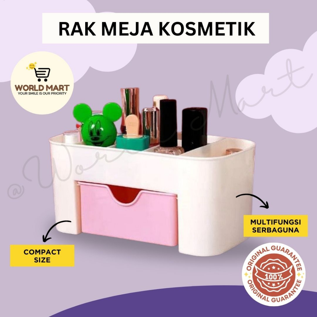 Rak Kosmetik Plastik Organizer Meja