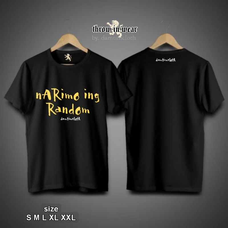kaos kata narimo ing random katun hitam