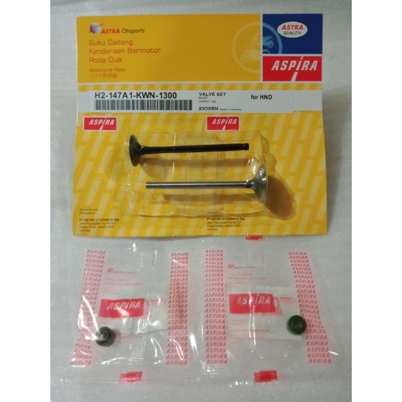 KLEP PAYUNG KLEP SET IN DAN EX PLUS SEAL KLEP VARIO 125 VARIO TECHNO 125 OLD