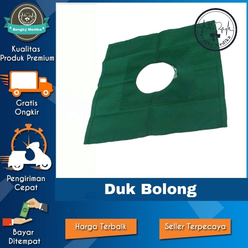 Duk Bolong  Duk Operasi  Duk Bolong Non Steril Duk Bolong 25cm x 25cm