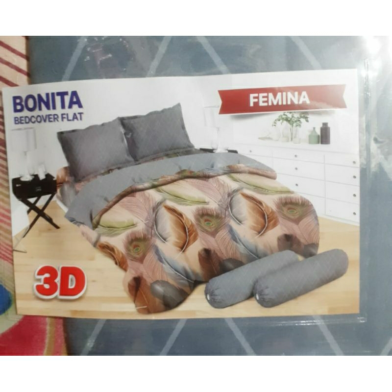 Bed cover bonita tanpa sprei uk 180x200 Femina