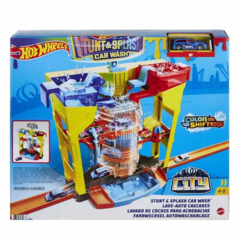 Hot Wheels Stunt & Splash Car Wash Playset