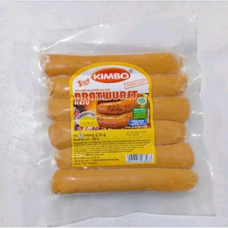 

KIMBO sosis bakar sapi keju 6s 500gr JUMBO