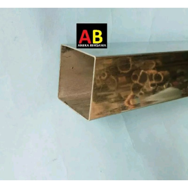 Custom Hollow Stainless Steel Mirror 5cm X 5cm Tebal 1.2mm