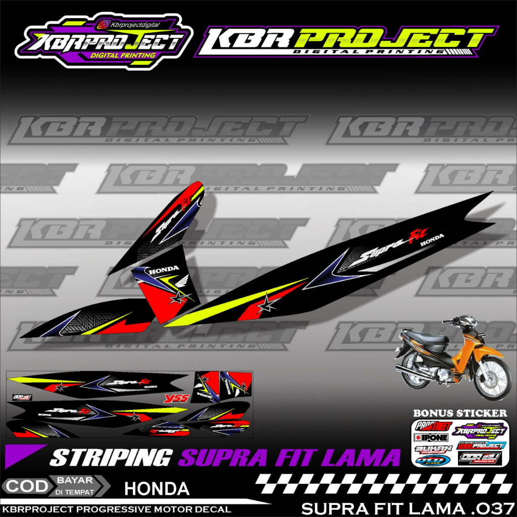 SUPRA FIT LAMA STIKER STRIPING PREMIUM MOTOR PREMIUM KEREN LIS VARIASI SUPRA FIT LAMA STIKER MOTOR H