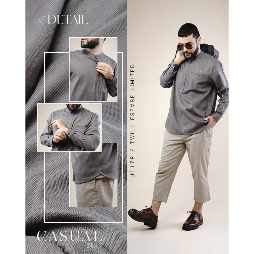 SAMASE Original Kemko Kemeja Koko Quilting U-117P
