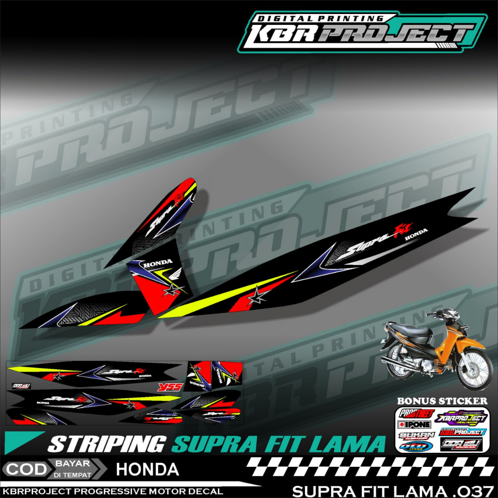 SUPRA FIT LAMA STIKER STRIPING PREMIUM MOTOR PREMIUM KEREN LIS VARIASI SUPRA FIT LAMA STIKER MOTOR H