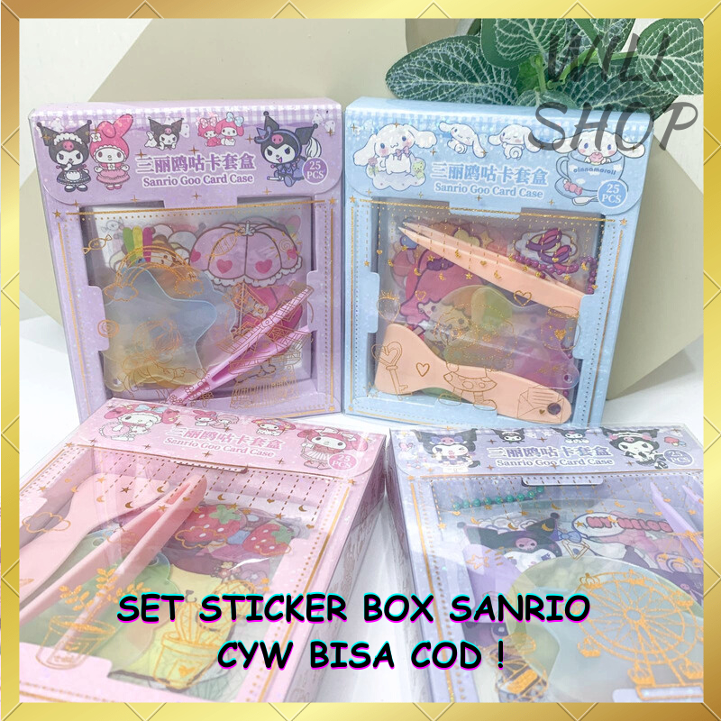 

TERBARU SET BOX STIKER MEWAH SANRIO CYW KUROMI MY MELODY POMPOMPURIN / STICKER / PERATA / PENJEPIT / GANTUNGAN / PAKET STIKER SANRIO TERMURAH BISA COD