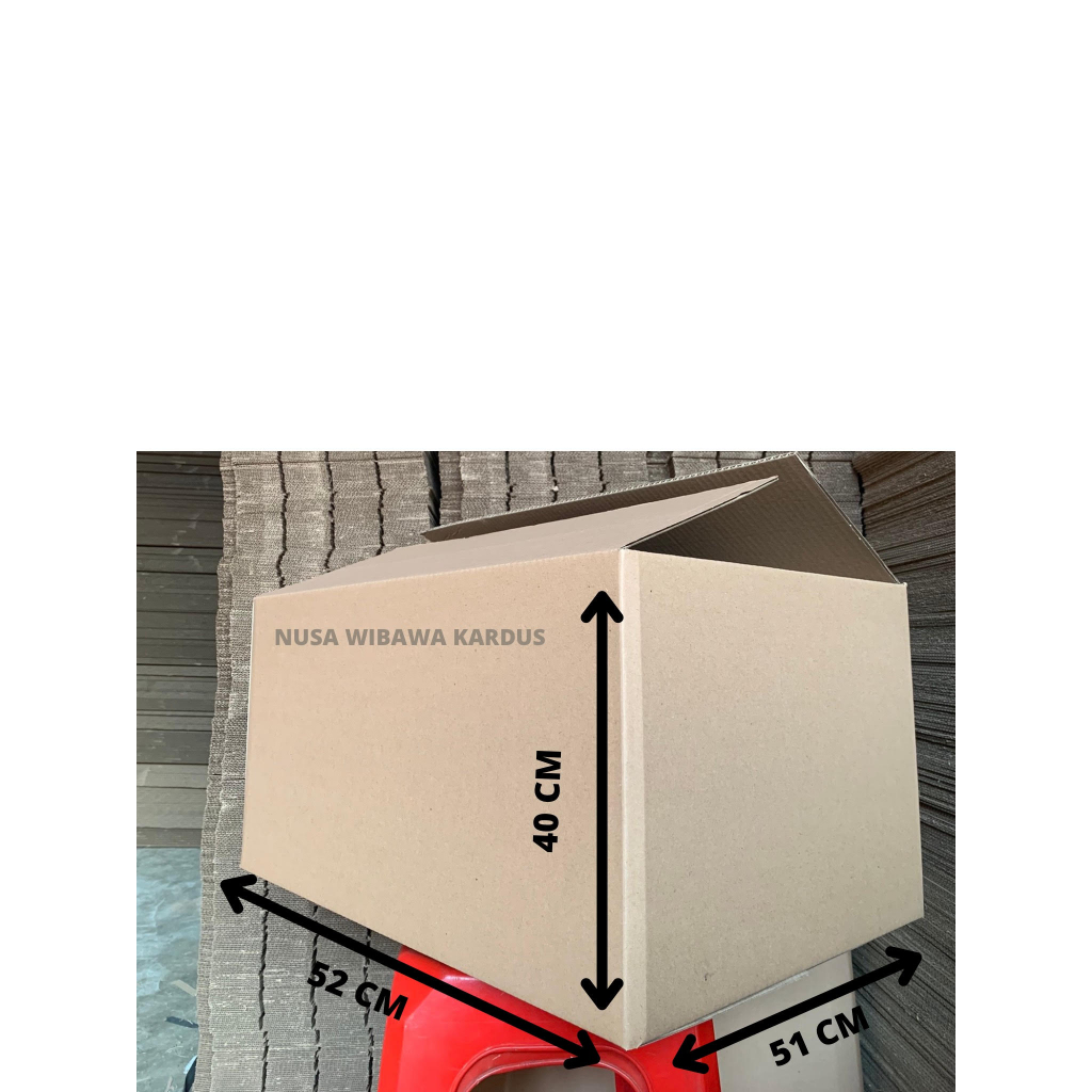 

kardus box packing polos double wall 52x51,5x40cm, murah, kotak karton