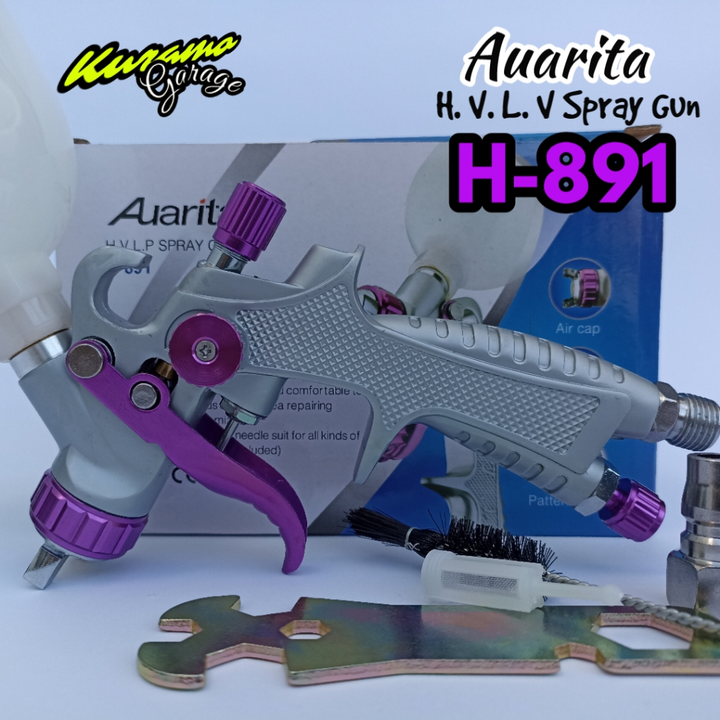 Spray Gun Auarita H891 HVLP 0.8/1.0/1.2mm Cup 250ml Original