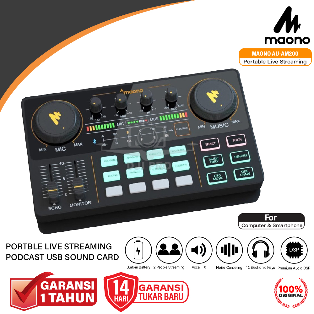 MAONO AU-AM200 Podcast / MAONOCASTER AU-AM 200 SOUNDCARD All-in-One